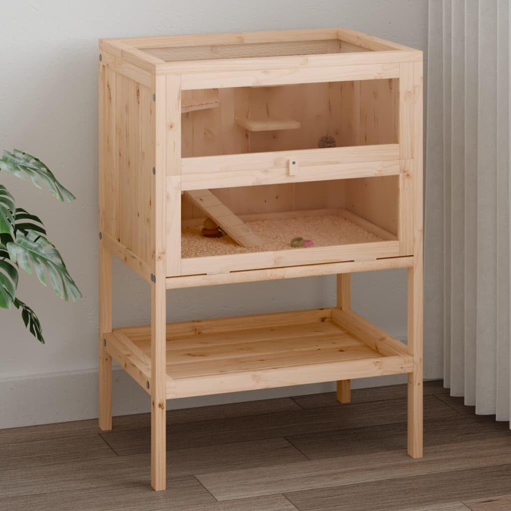 Generic Jaula para hámster de madera maciza de abeto, 55 x 40 x 80 cm, espaciosa, visión clara, espacio de almacenamiento adicional, granero para jerbos, ratones, cobayas, jaula de hámster 55 X