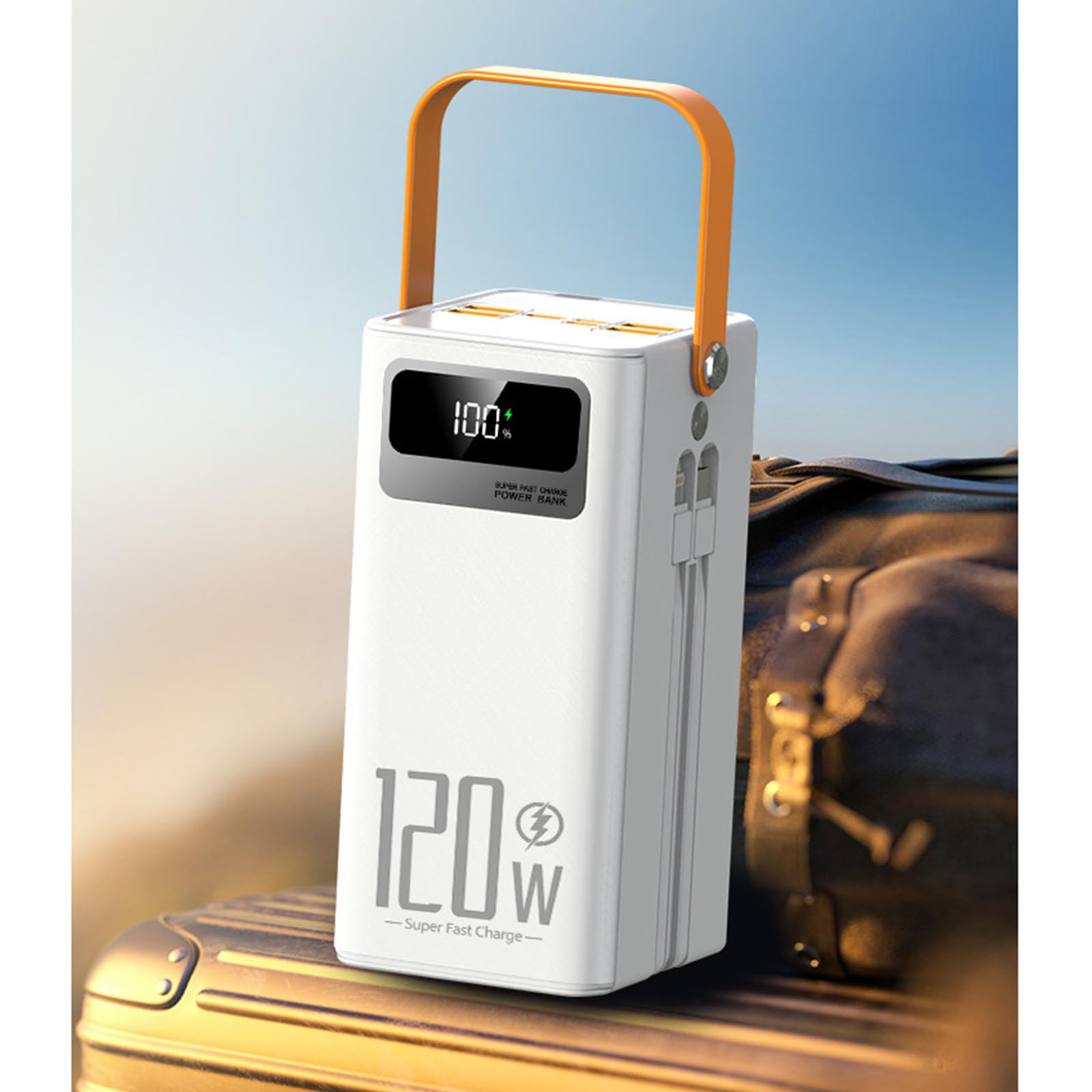 120-W Superschnelllade Mobilnetzteil mit PD20W und Typ C Kabel 3000 mAh / 6000 mAh für Reisen und den Einsatz Freien Schnellladung für Smartphones