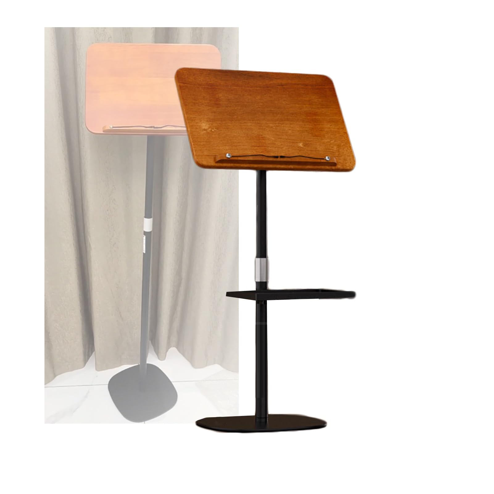 Atril de suelo para cocina y aulas: soporte ajustable de 39 x 27 cm para recetas