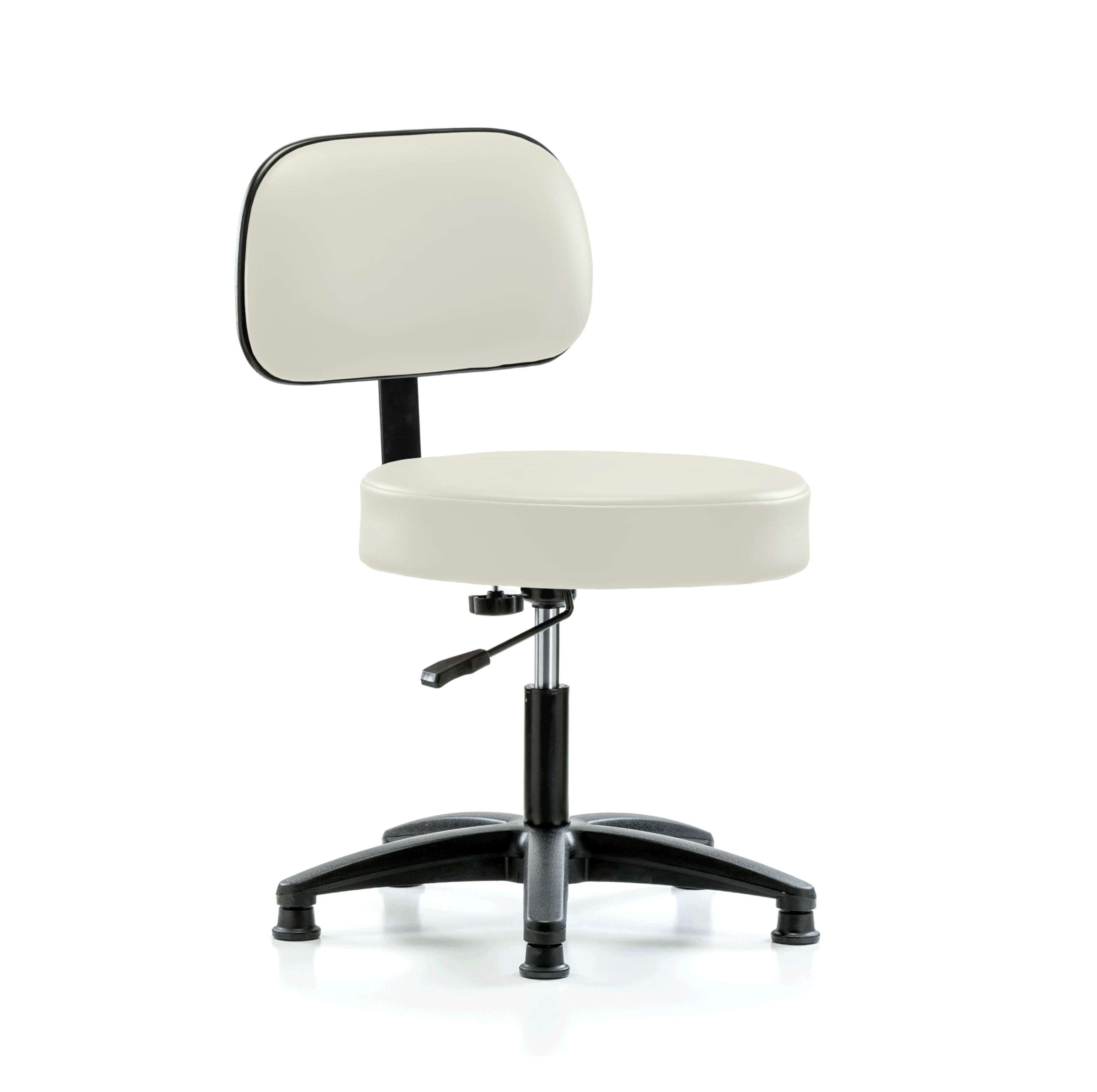 Perch Basic Exam Stool, Glides, 18.5-24", Off-White