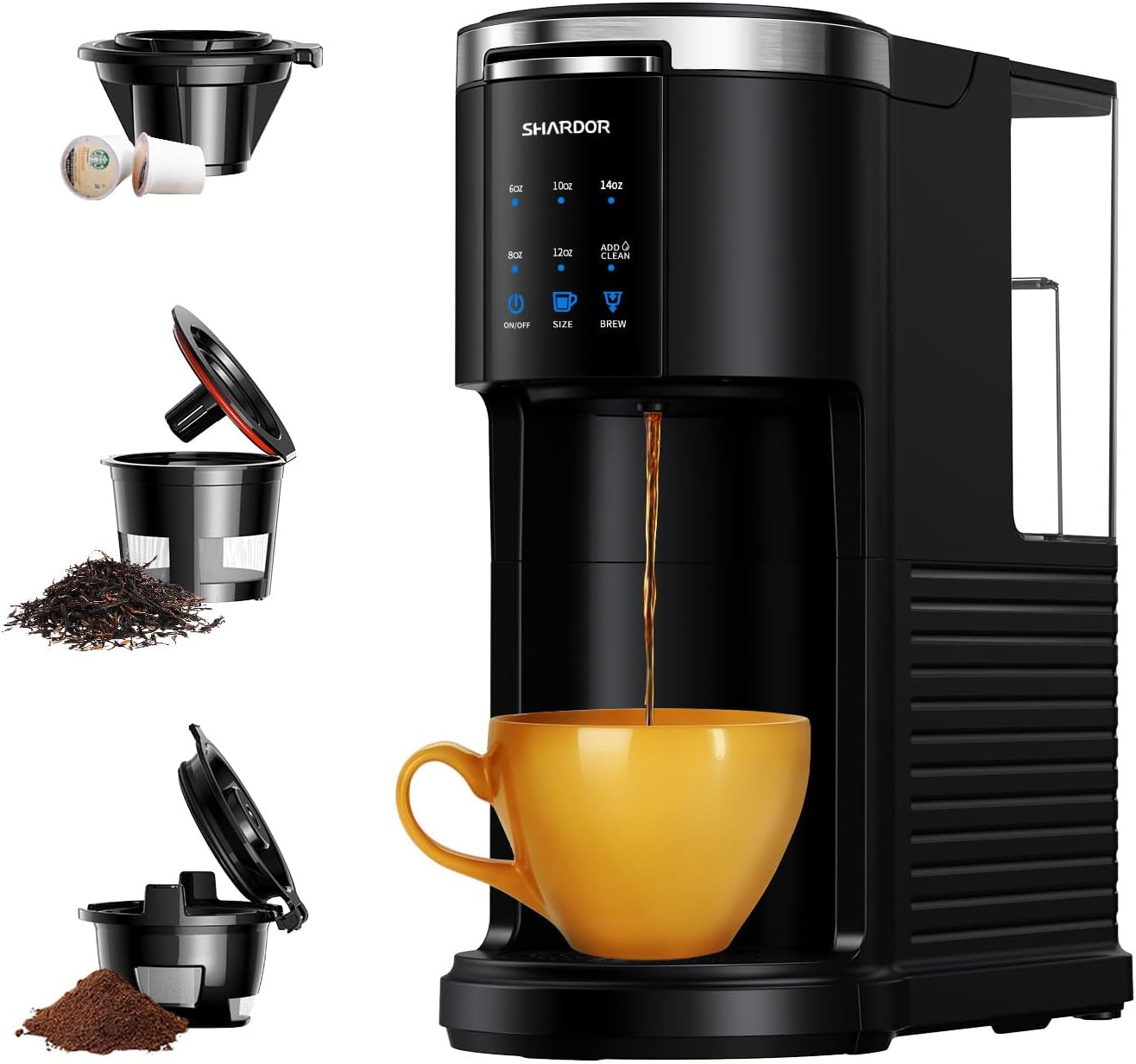SHARDOR 3 in 1 Single Serve Coffee Maker for K Cup Pods