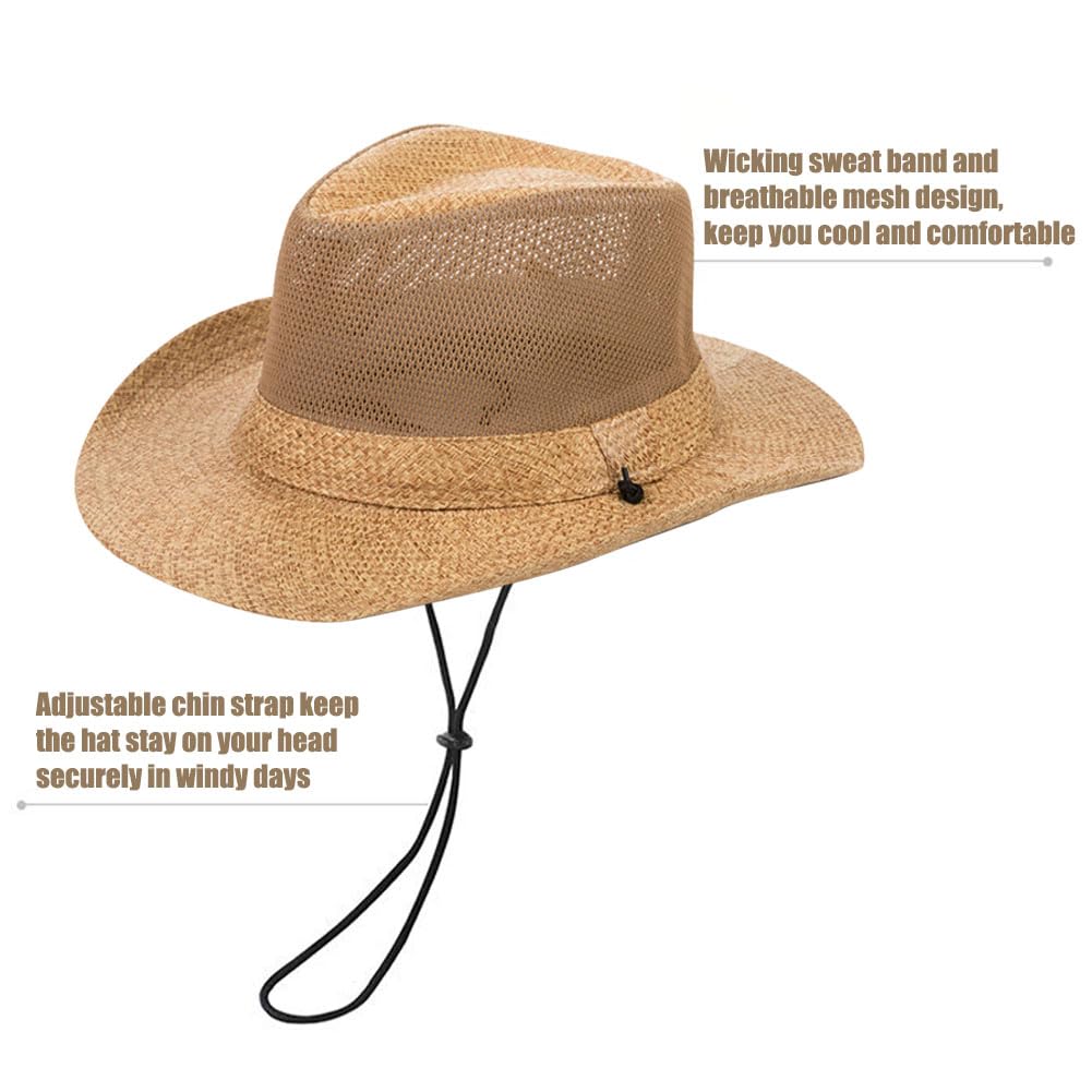 Panama-Hut mit breiter Krempe, Strohhut, Fedora, Strand, Sonnenhut, LSF 50+, Unisex, Fischermützen
