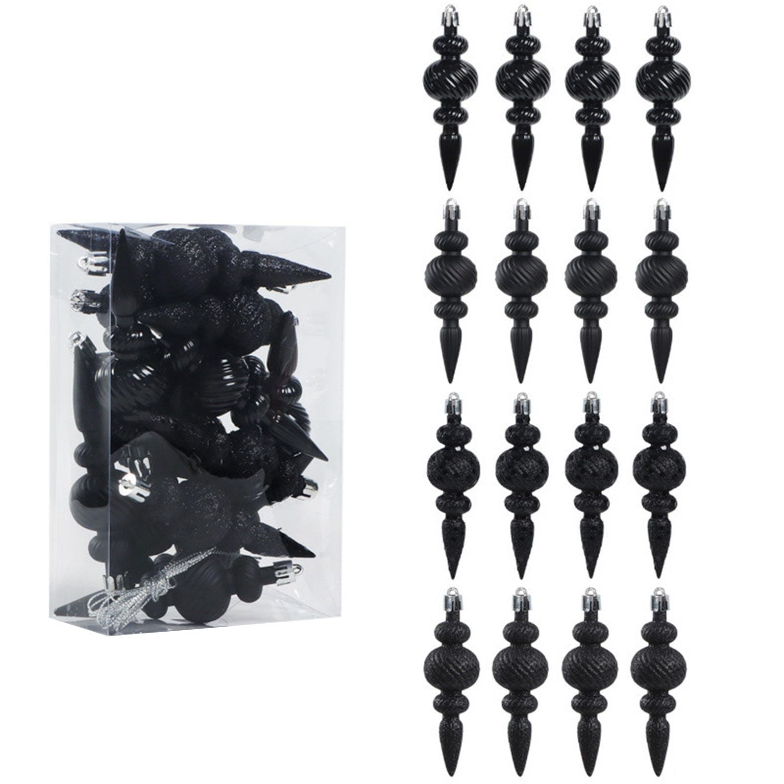 Tfaoys Black Festival Hanging Decorations Colorful Painted Irregular Tapered Design Christmas Decoration For Indoor Outdoor Party Colorful Festival Tree Decorations