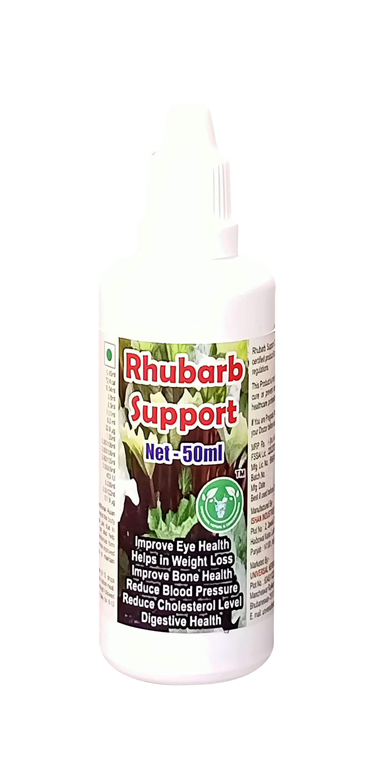 Rhubarb Support Drops - 50ml (Get One Bottle 50ml Rhubarb Support Drops Free)