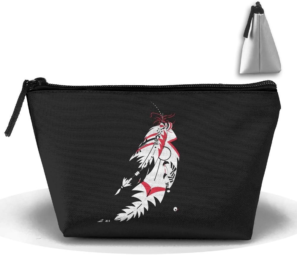 Miraculous Feathers Printing Trip Toiletry Bag Trapezoidal Zipper Receive Bag Travel Fashion