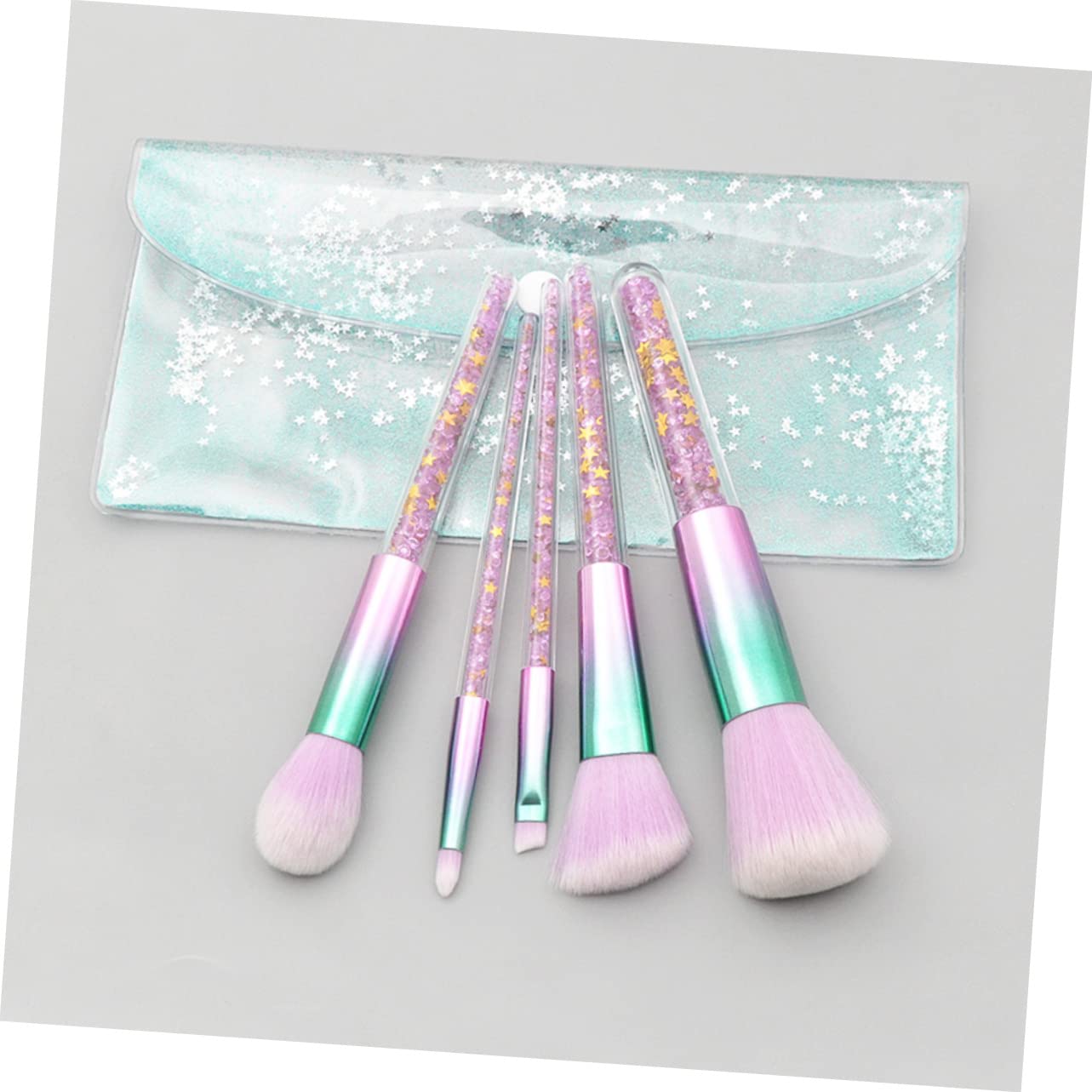 DOITOOL 15stücke Teiliges Makeup Pinselset Für Frauen Professionelle Foundation Augenbrauen Und Puderpinsel Mit Transparentem Griff Und Synthetischen Borsten Für Tägliches Und