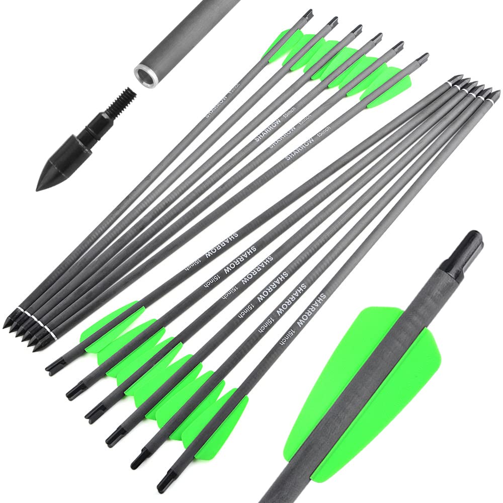 Amazon.com : ZSHJGJR Crossbow Bolts 15 Inch Archery Carbon