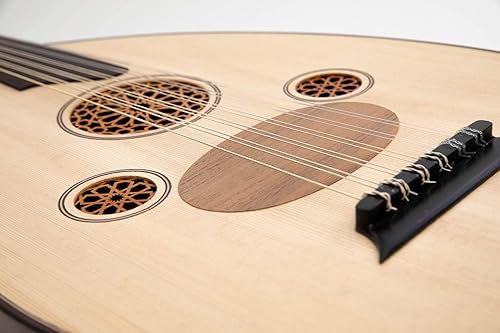 Miniatura 4 de Hecho a mano de madera de caoba turca Oud  Instrumento musical oriental con estuche suave y cuerdas Kurschner instaladas