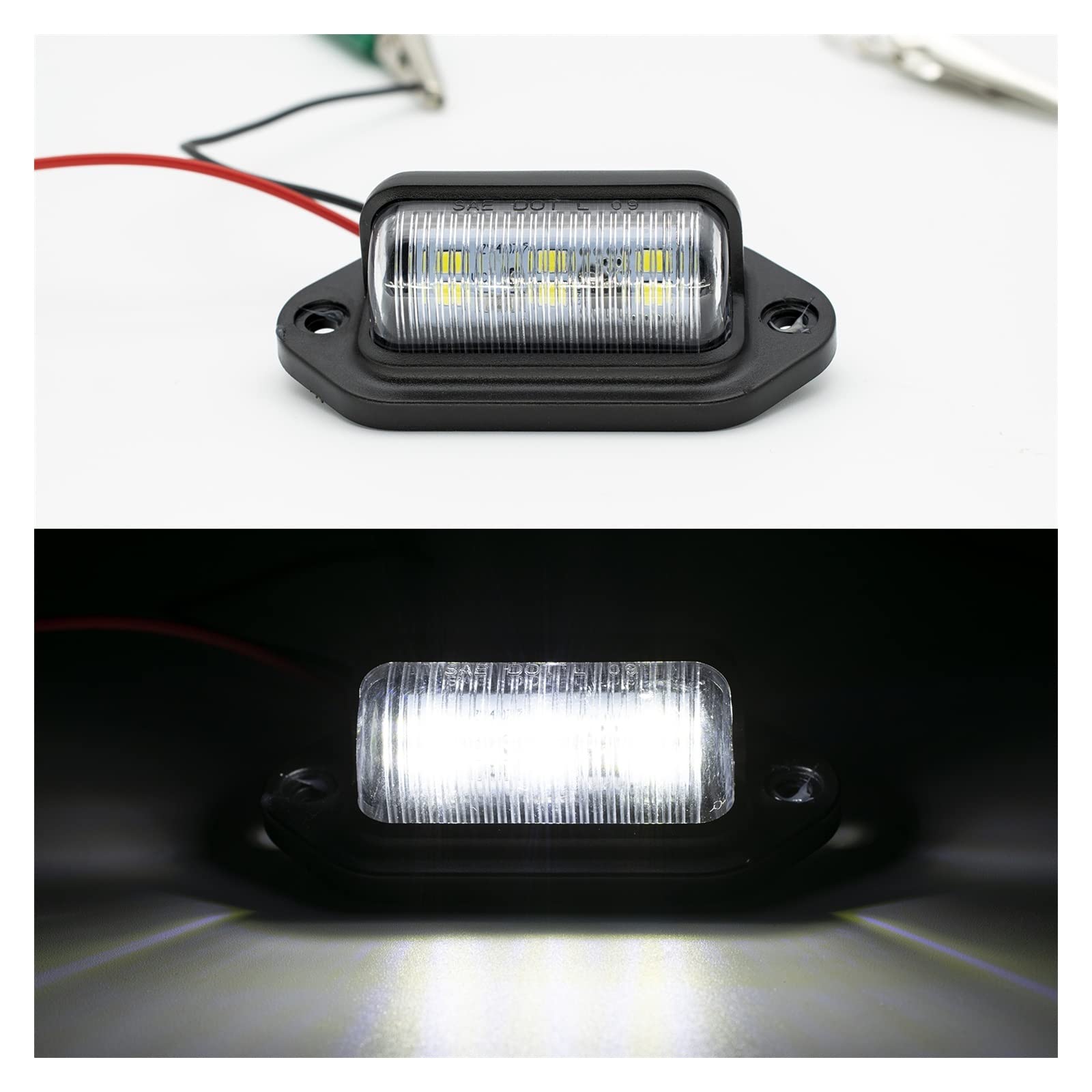 luce targa posteriore 2 Luci Per Bagagliaio Interno Per Camper, Per Roulotte, Camion, Rimorchio, Targa