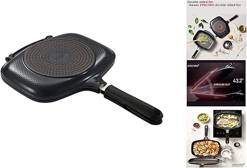 Miniatura 2 de HAPPYCALL SYNCHRO IH - Bandeja doble antiadherente con revestimiento de grafeno separable para hornear pescado cuadrado, apto para lavavajillas, sin