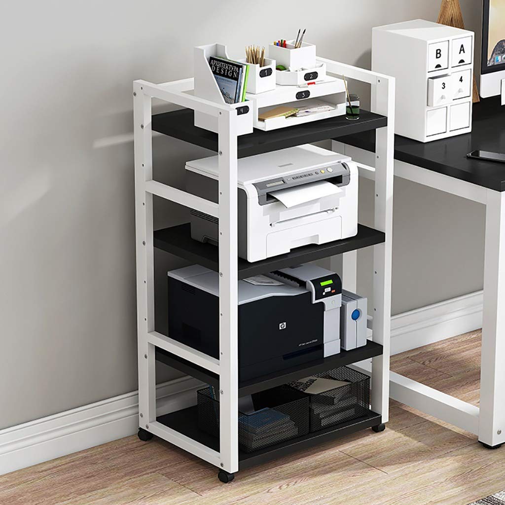 Buy JHSHENGSHI TV Stands 4Tier Office Rack with 4 Pulleys, Printer