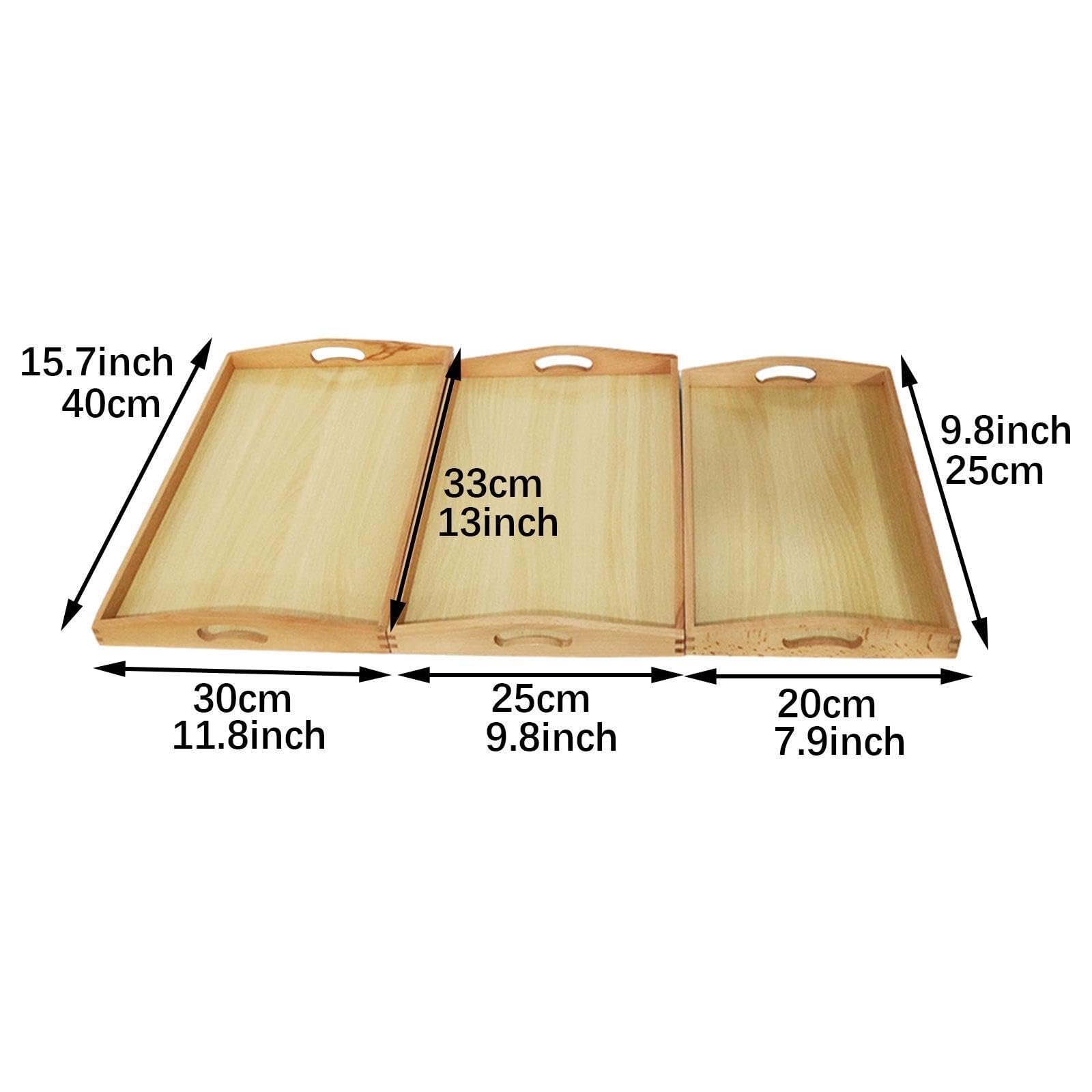 Gralara 3 Bandejas de Madera para Clasificar Y Usar Como Arenero, Ideales para Niños de 3 años en Adelante.