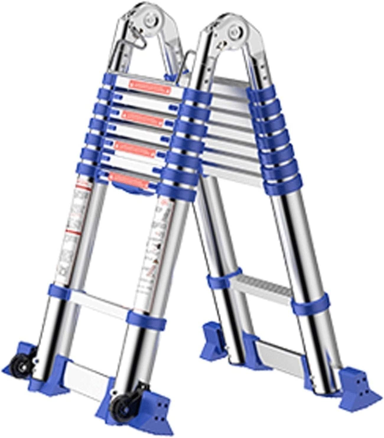 DREANNI Telescoping Ladders One Button Retract Collapsible Ladder Home