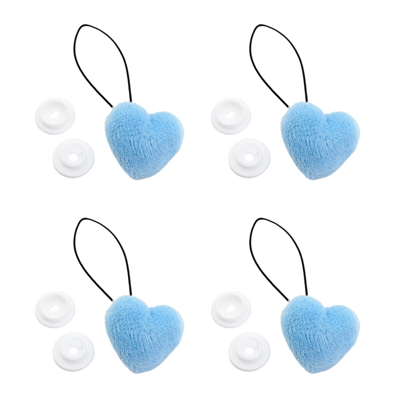 Buxuaaaa Innovative Heart-Shaped Needleless Blanket Clips 4pcs Set in Vibranted Color for Easy Use Blanket Clips