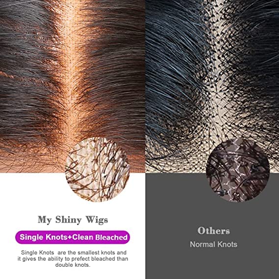 Miniatura 8 de MY SHINY WIGS Encaje frontal transparente HD 13x4 HD frontal solo onda del cuerpo encaje suizo HD nudos blanqueadores cierre frontal cabello humano