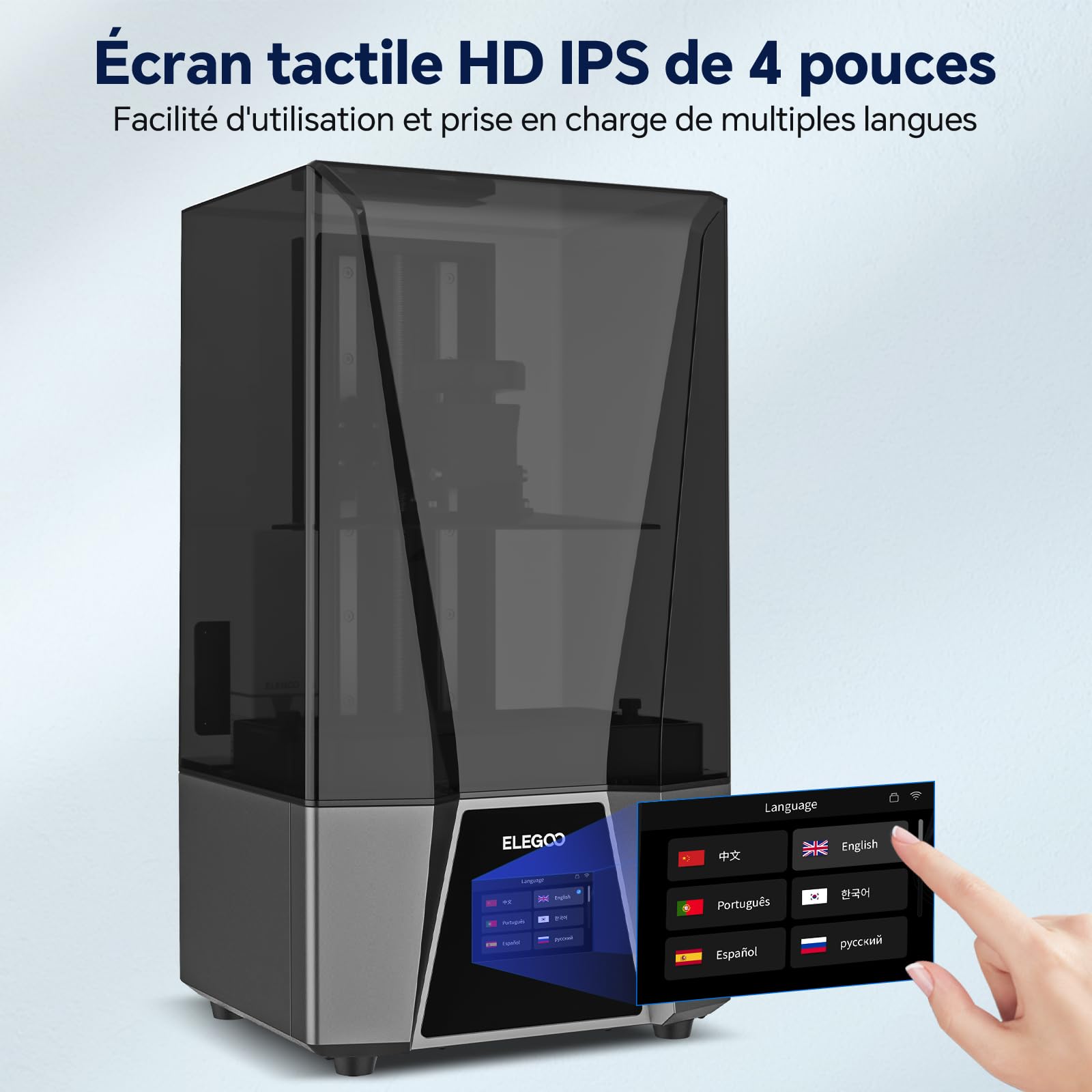 ELEGOO Saturn 3 Ultra 12K MSLA Drukarka 3D Żywica szybkie drukowanie przy 150 mm/H, z 10-calowym monochromatycznym wyświetlaczem LCD, folia ACF, transfer Wi-Fi, rozmiar wydruku 218,88 mm x 122,88 mm x