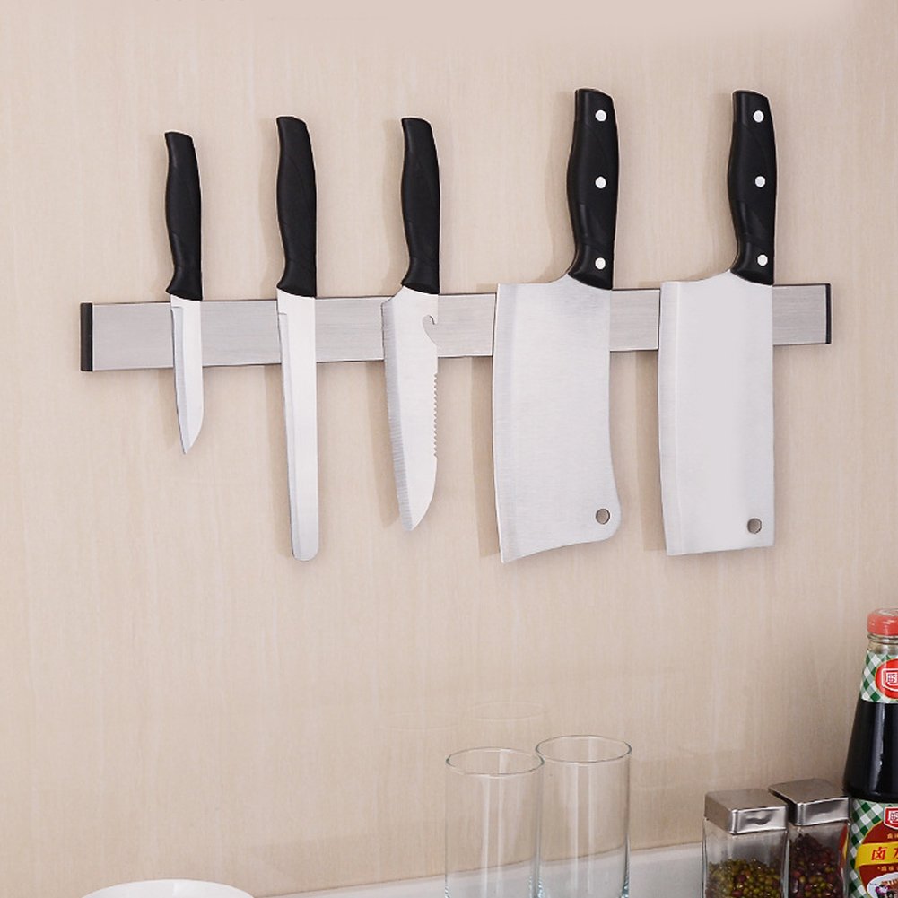 Stainless Steel Magnetic Knife Holder 31cm Knife Holder, Home Kitchen Storage Rack Metal Cutlery Storage, Kitchen Tool Storage Rack