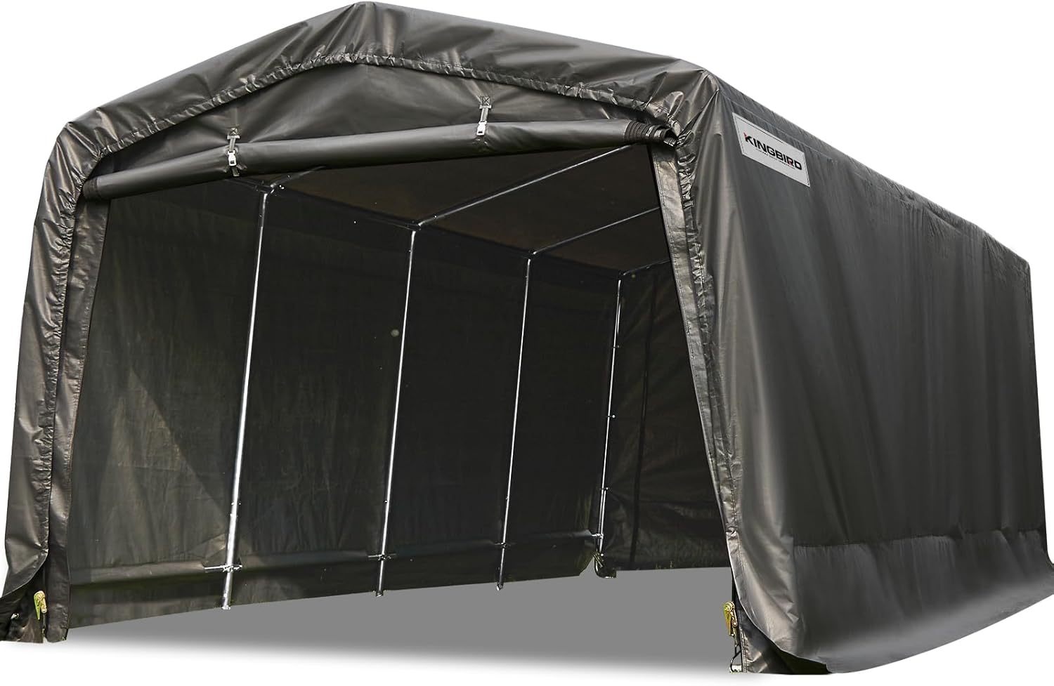 KING BIRD 10 x 20 Heavy Duty Anti-Snow Carport for SUV, Full-Size Truck and Boat, Storage Car Canopy Car Tent Outdoor Instant Garage Boat Shelter with Reinforced Ground Bars-Dark Gray KING BIRD 10 x 20 Heavy Duty Anti-Snow Carport for SUV, Full-Size Truck and Boat, Storage Car Canopy Car Tent Outdoor Instant Garage Boat Shelter with Reinforced Ground Bars-Dark Gray