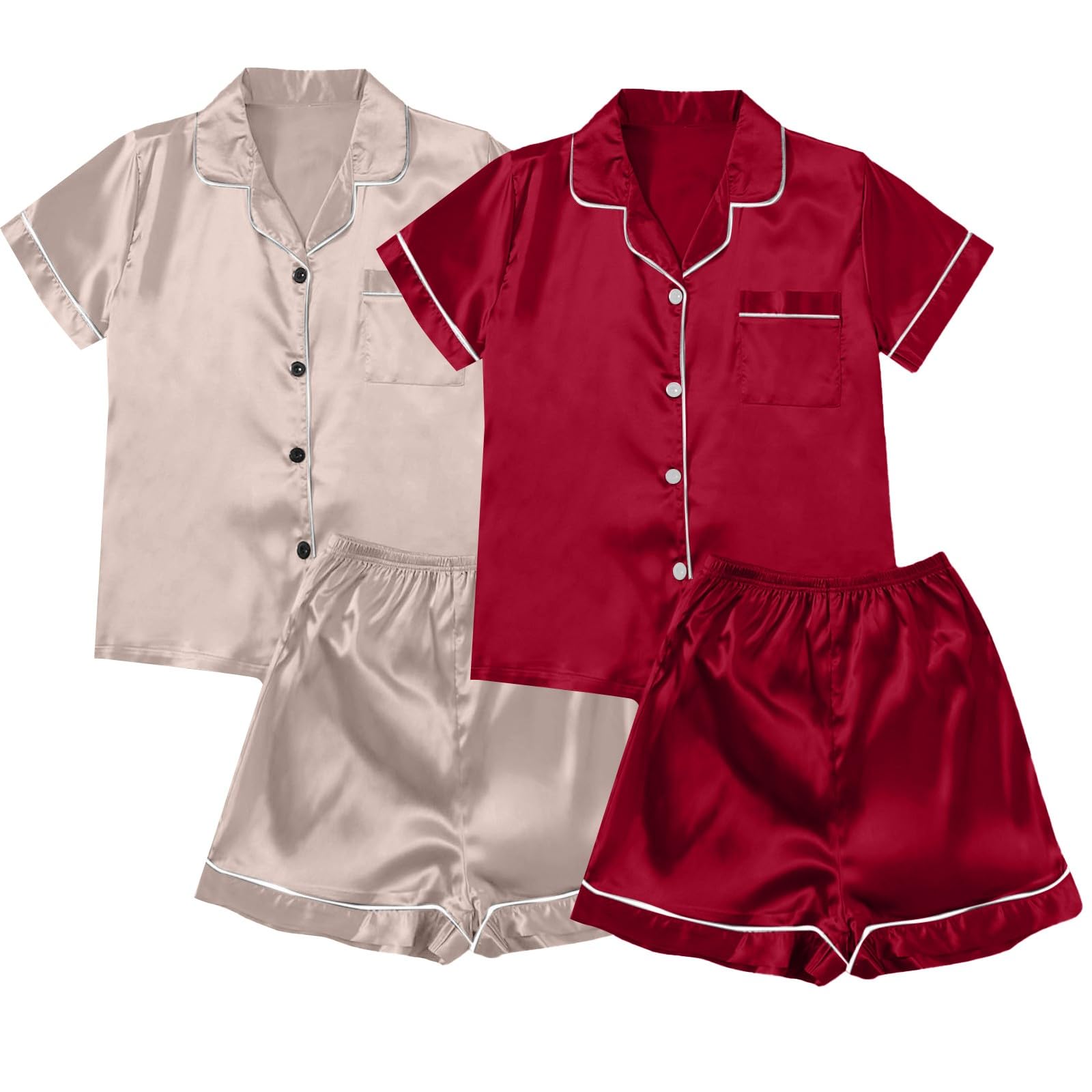 Conjunto de pijama de algodón para mujer,Camisa de noche larga 100% algodón