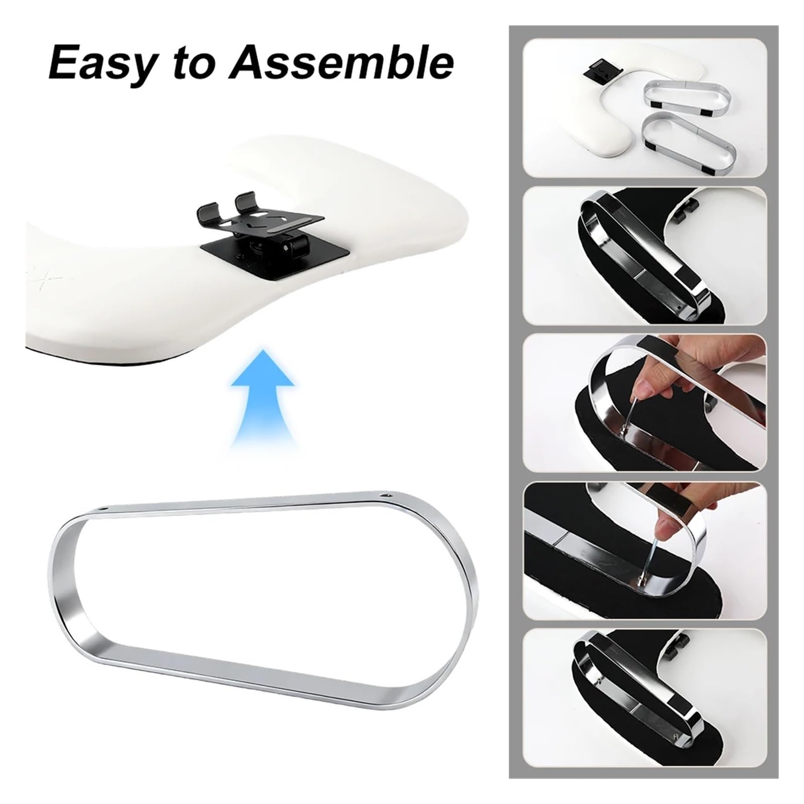 Cuscino poggiabraccia per manicure, Nail Armrest with Phone Holder, Leather, Multicolor, for Salon(Black)