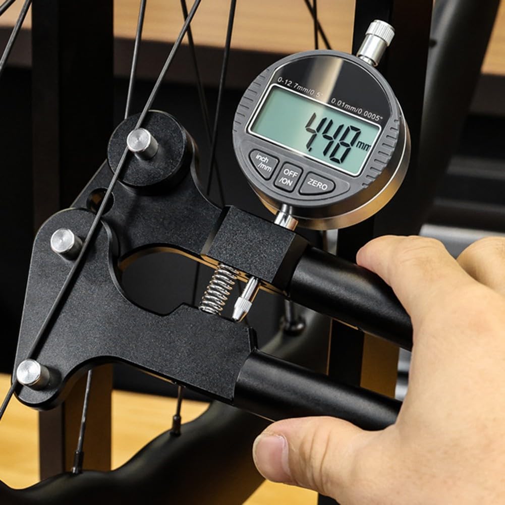 Speichenspannlehre für Mountainbike- und Rennradfelgen, mechanisches Zifferblatt mit kgf/N-Messungen, ABS + Stahl