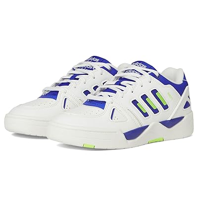 adidas Kids Midcity Low Top Basketball Shoes (Big Kid) Kids Shoes White/Lucid Blue/Lucid Lemon