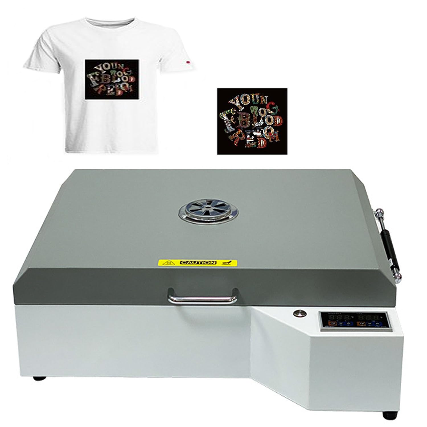 Máquina de prensa de calor para transferencia de película DTF, placa térmica grande de 13.8 x 19.5 pulgadas, control inteligente de temperatura para impresión de camisetas, sombreros y bolsas de lona