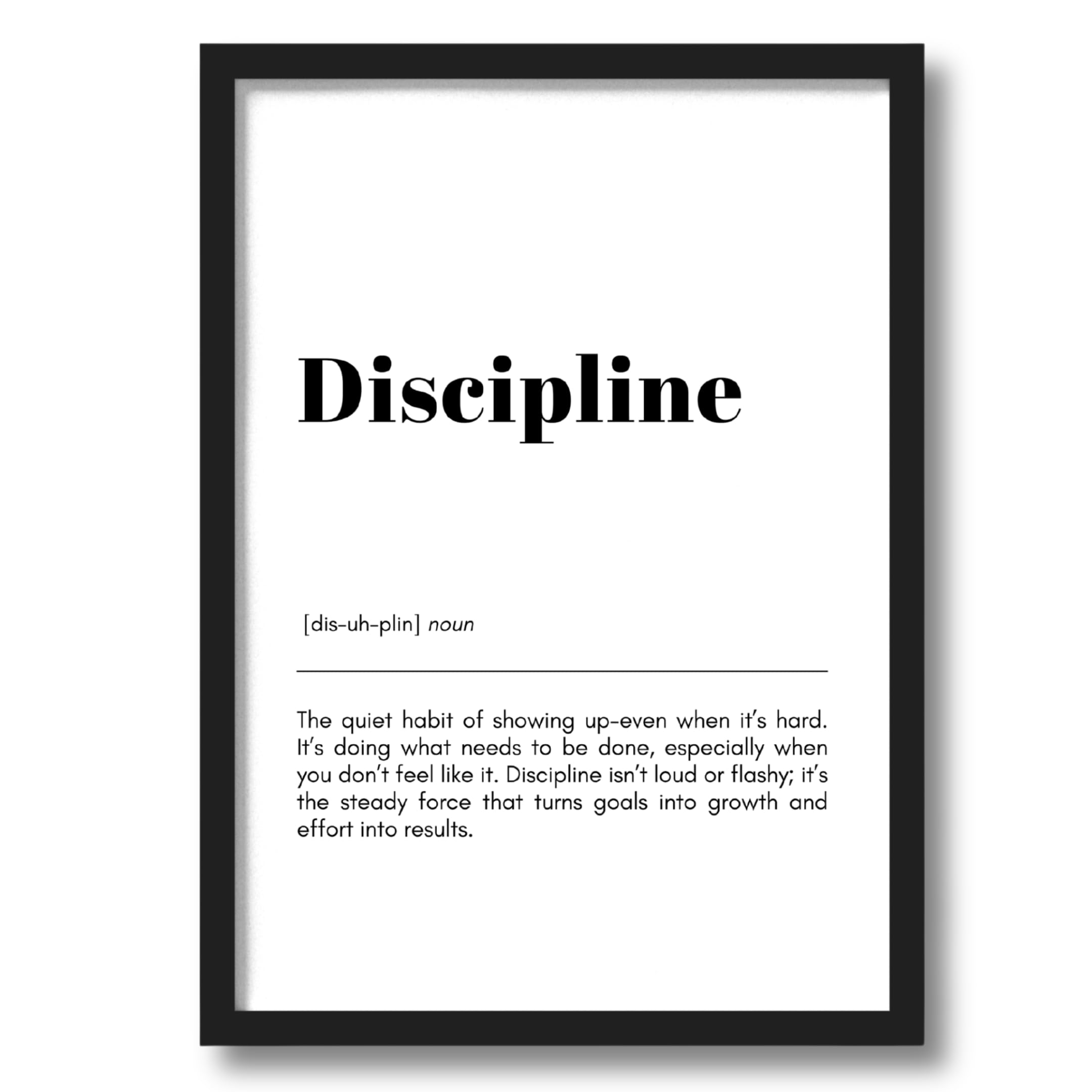 ArtAction Discipline Wall Frame Poster | Office Word Art Motivation for Study Room, Office | A4 Size | Framed Typography Poster | Inspirational Gift for Professionals, Students-image-19