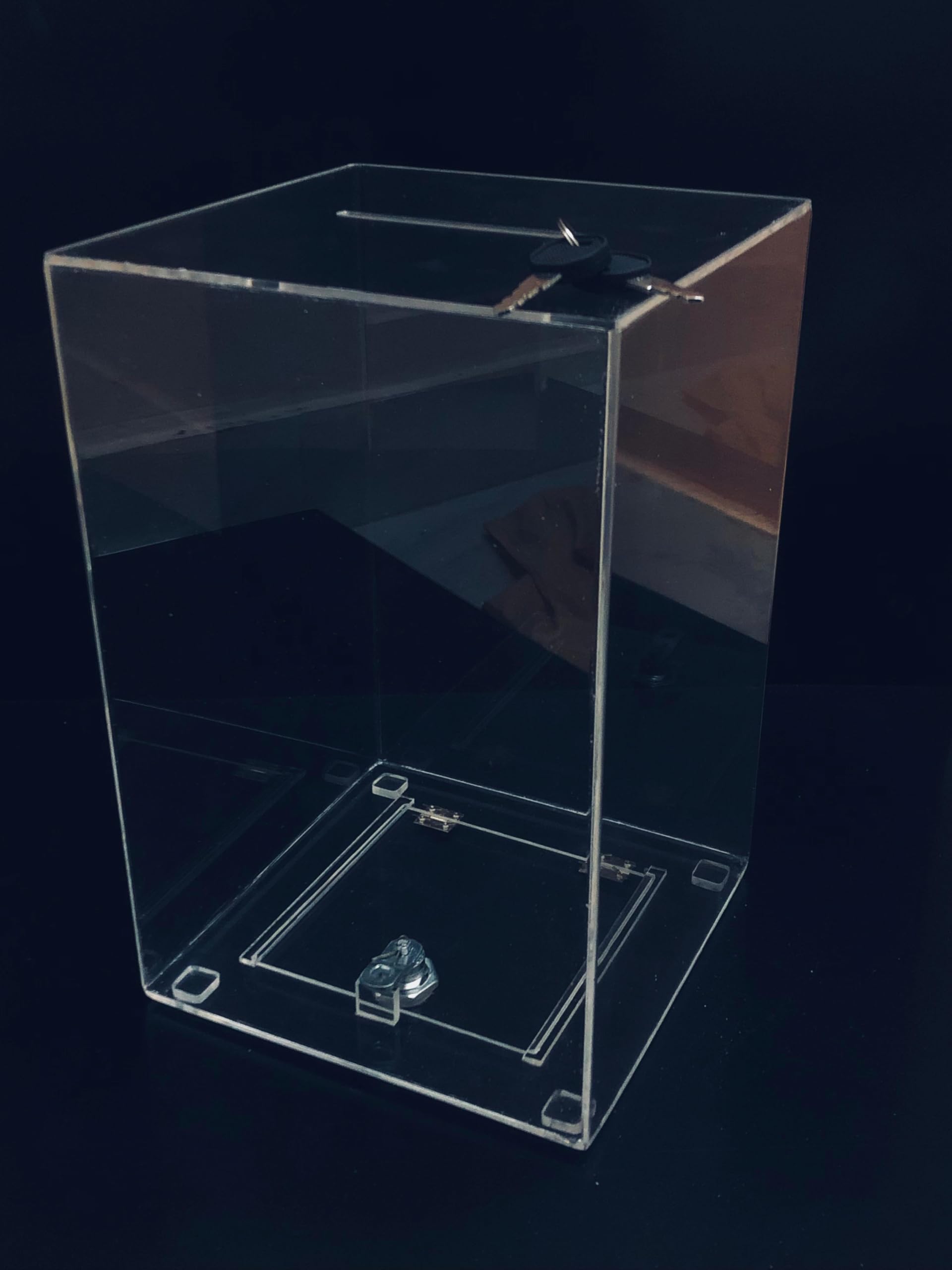 Acrylic Donation Box with Lock - Secure Ballot Box -3 Acrylic Donation Box with Lock - Secure Ballot Box -3