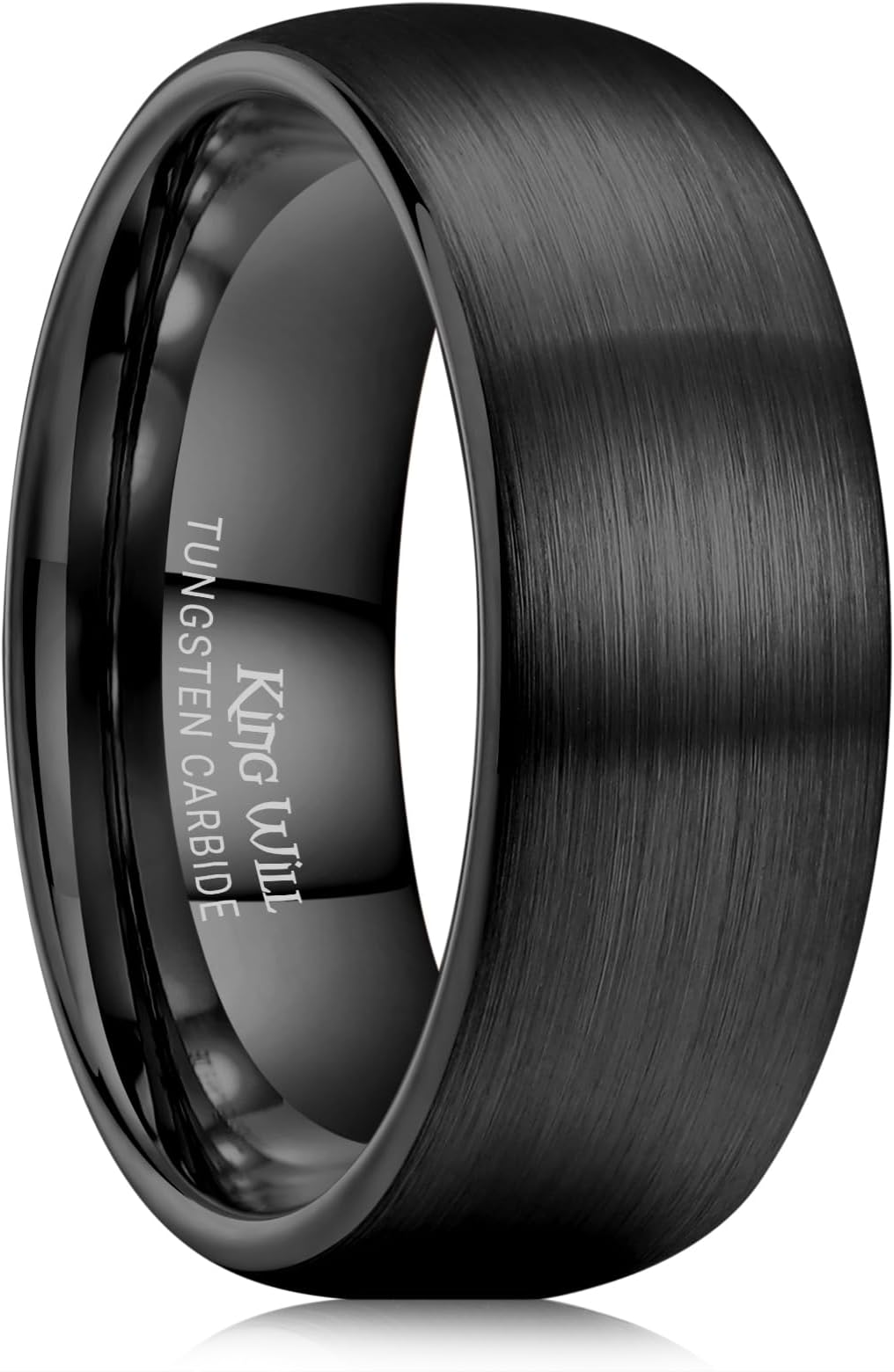 Wedding Band for Men Women, 2/4/6/7/8mm Domed Matte Brushed Tungsten Carbide Rings, Solid/Dual Color Engagement Rings, Comfort Fit