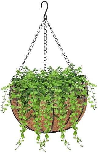 JOPESA Enhance Your Outdoor Space with 4 Metal Hanging Baskets and Coco Fiber Liners