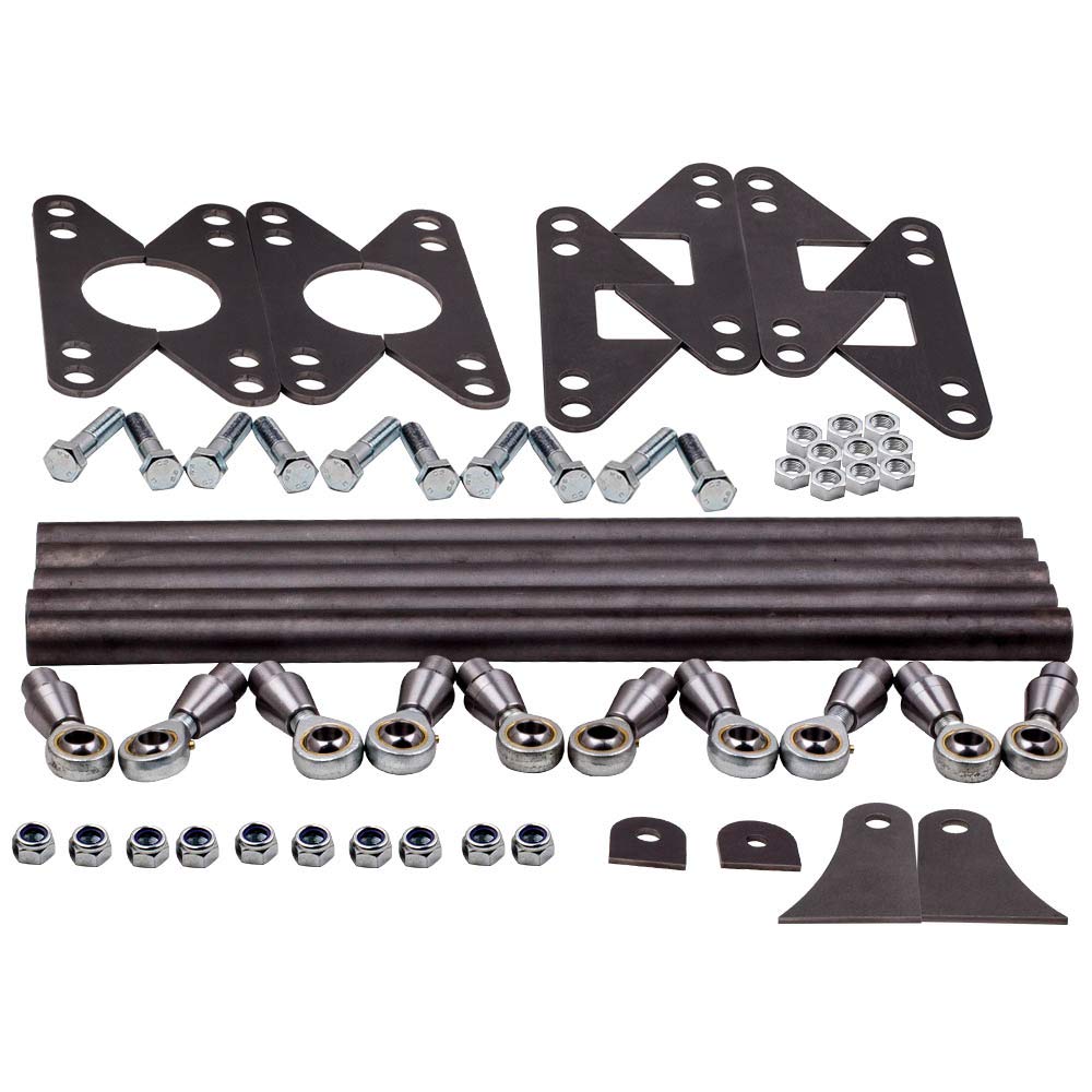 Tuningsworld Universal Weld-On Parallel 4 Link Suspension Kit 5 Bars Classic Car Rat Rod Mounts Panhard Bar