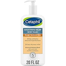 Cetaphil Body Wash, Smoothing Relief Exfoliating Body Wash, Mildly Exfoliates To Smooth Rough, Textured Skin, 24 Hour Dryness Relief, For Sensitive Skin, 20 oz