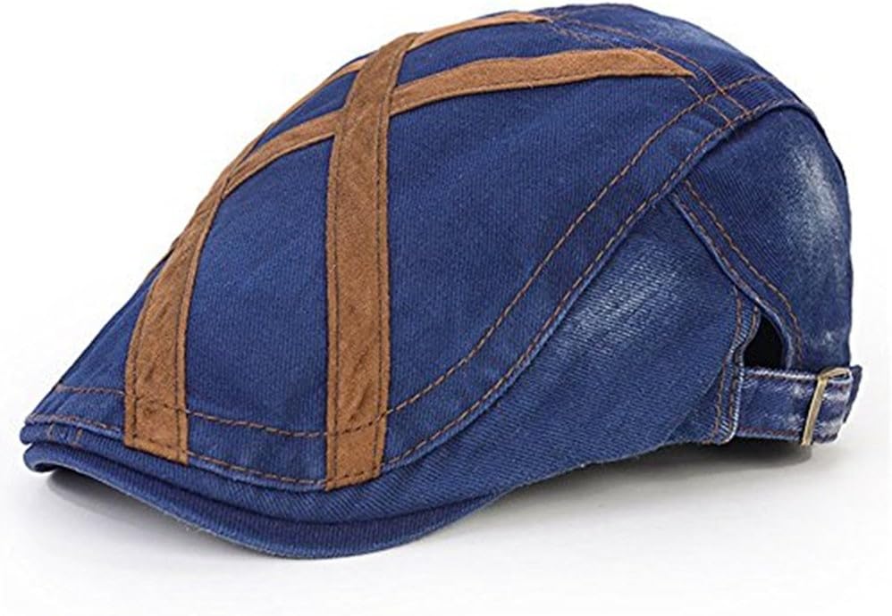 Pierre LaMarreDS Men's Flat Cap Vintage Adjustable Quilted Lined Golf Newsboy Hat
