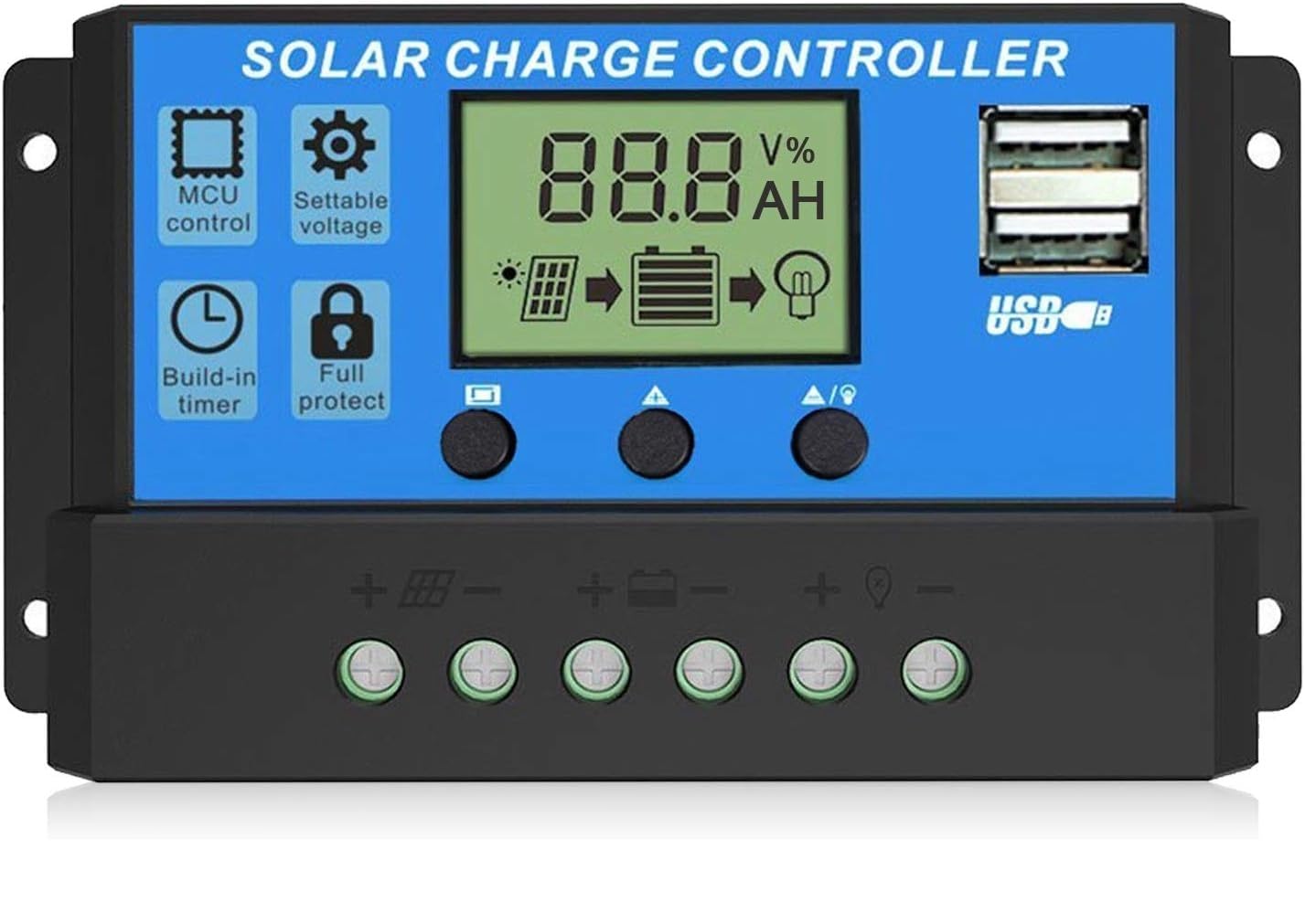 Skypearll Solar Charge Controller 20A, Solar Charge Controller 12V/24V Intelligent Battery Regulator for Lead Acid & Lithium Battery with LCD Display and 3A USB Port (B0D29XMV2W) Amazon Price History, Amazon Price Tracker