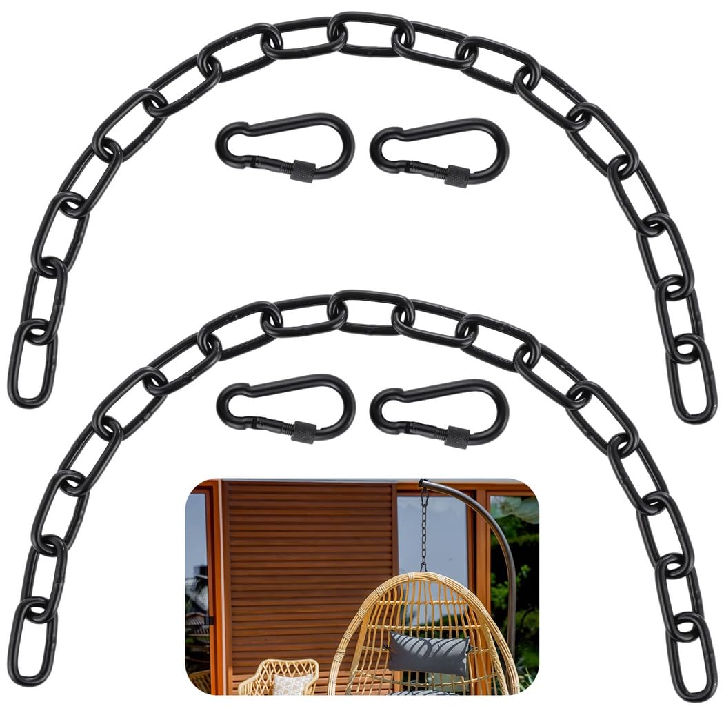 2 catene per sedie sospese, kit da appendere regolabili da 64 cm, catena per altalena per sedie resistenti, per parchi giochi interni ed esterni, sedie sospese, sedie per amaca e sacchi da boxe