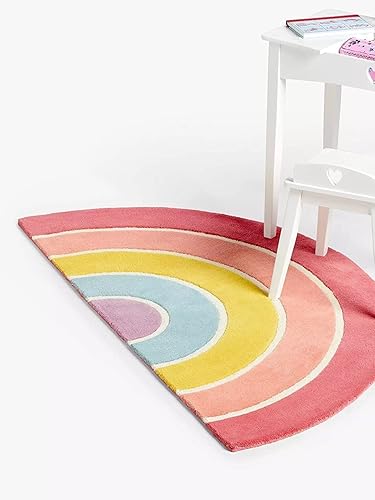 Retro Rainbow Bathroom Rugs Half Circle Bath Mat Cute Bath Rug Small Carpet Home Decor Non-Slip Semi Round Shower Rug Washable Indoor Floor Door Mat