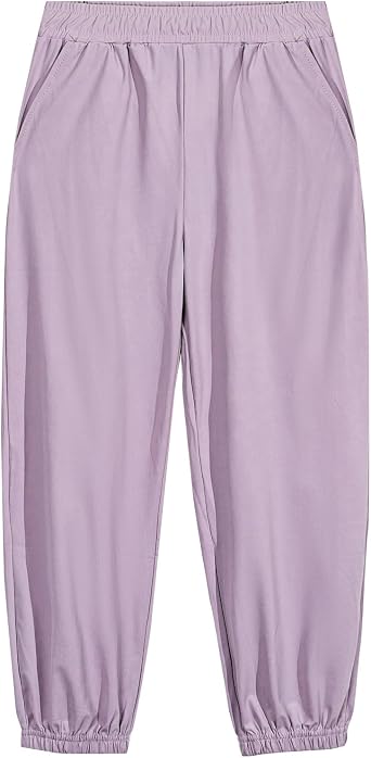 Rolanko Girls Quick Dry Joggers Silky Athletic Pants