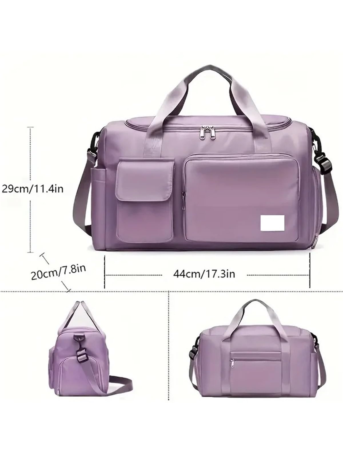 borsone palestra uomo Borsa da viaggio | Borsone da viaggio notturno di grande capacità con scomparto for scarpe Borse sportive da fitness for donna(Blue)