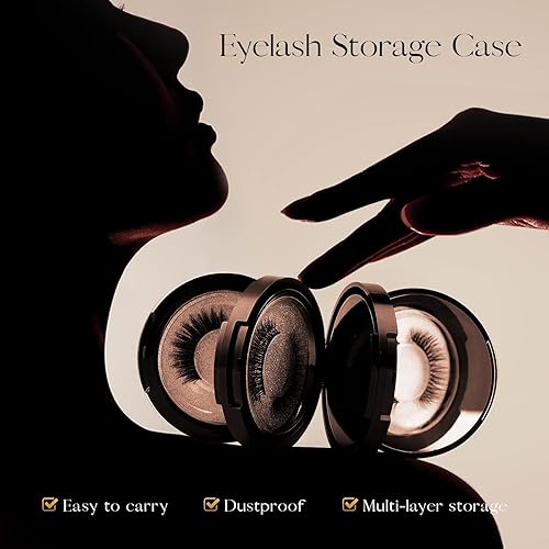 Miniatura 2 de BYUVEVSR - 3 pares de pestañas autoadhesivas sin pegamento, reutilizables, aspecto natural, esponjosas, pestañas de visón de 0.315 in, 0.394 in,