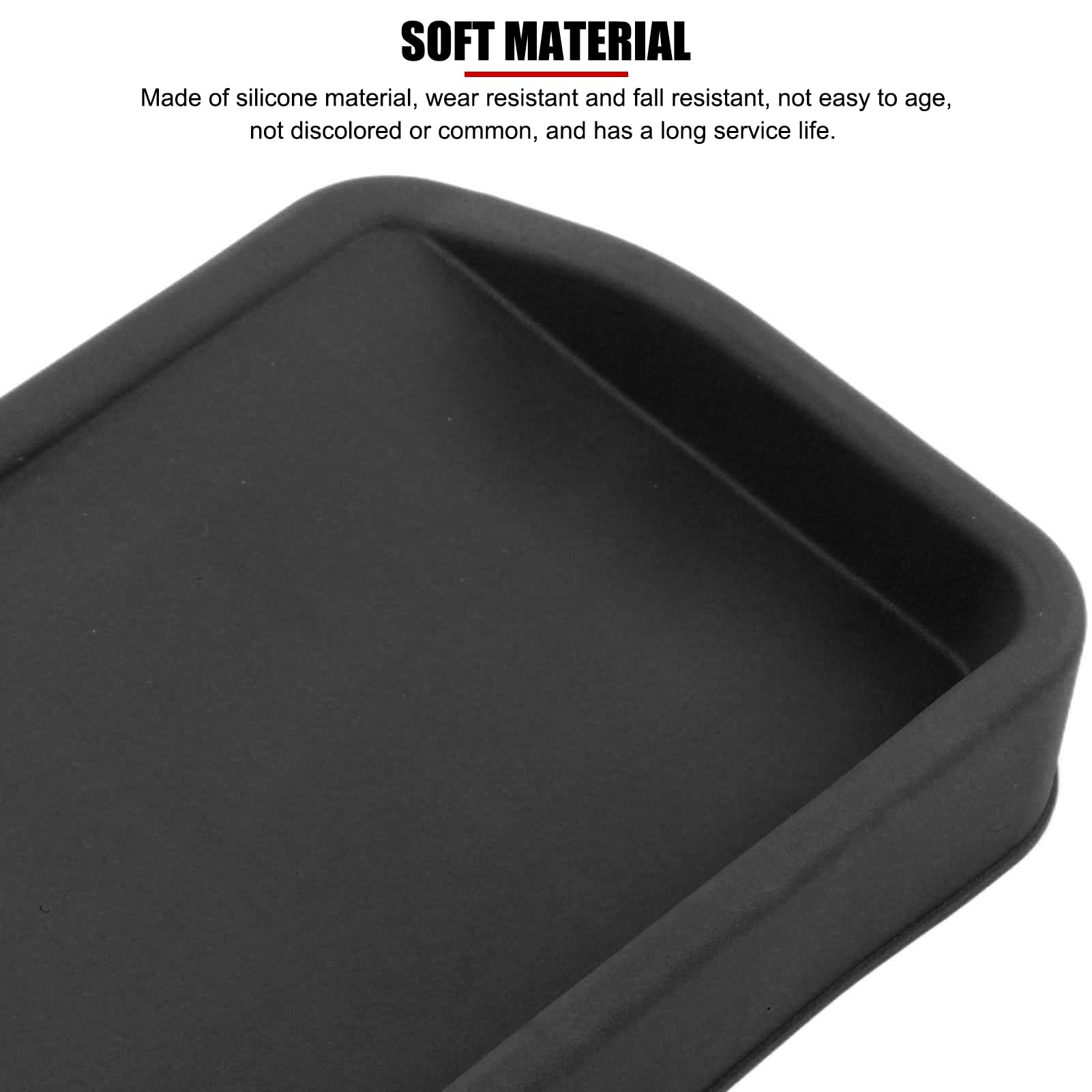 EVTSCAN Silicone Golf Ball Tray Storage Box with Drainage Holes, Waterproof Anti-Skid Golf Ball Holder and Organizer, Holds up to 100 Balls, Black