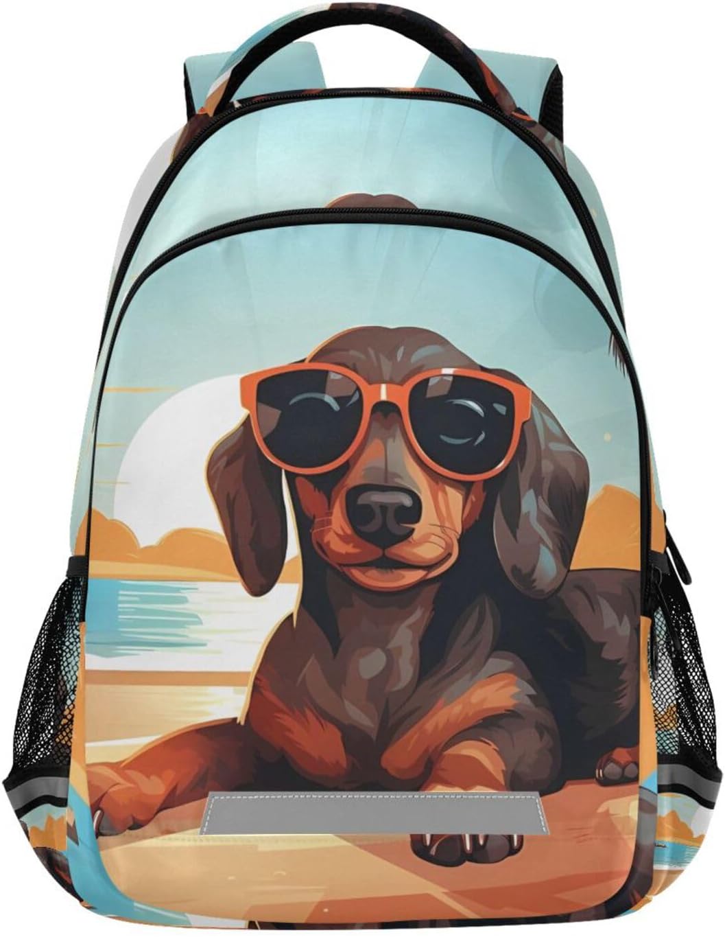 ALAZA Cute Dachshund Dog Backpack for School & Travel with Reflective Strap ALAZA Cute Dachshund Dog Backpack for School & Travel with Reflective Strap