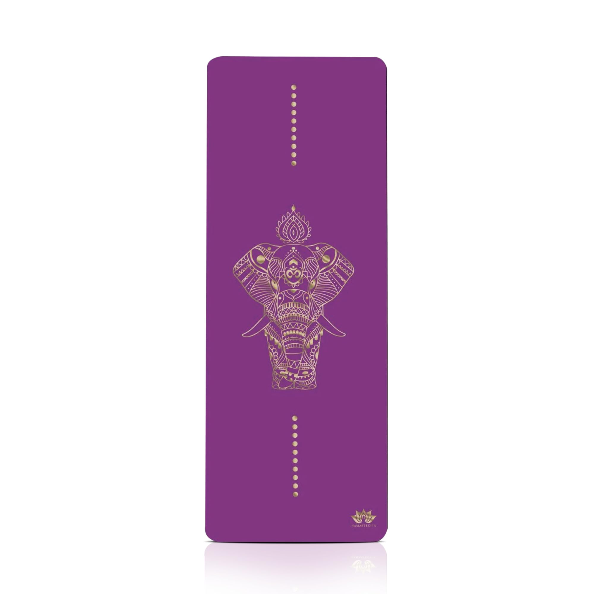Yoga Mat, Edición Dorada Elefante, Esterilla de yoga antideslizante, Materiales ecologicos, Colchoneta para pilates y yoga incluye bolsa de transporte
