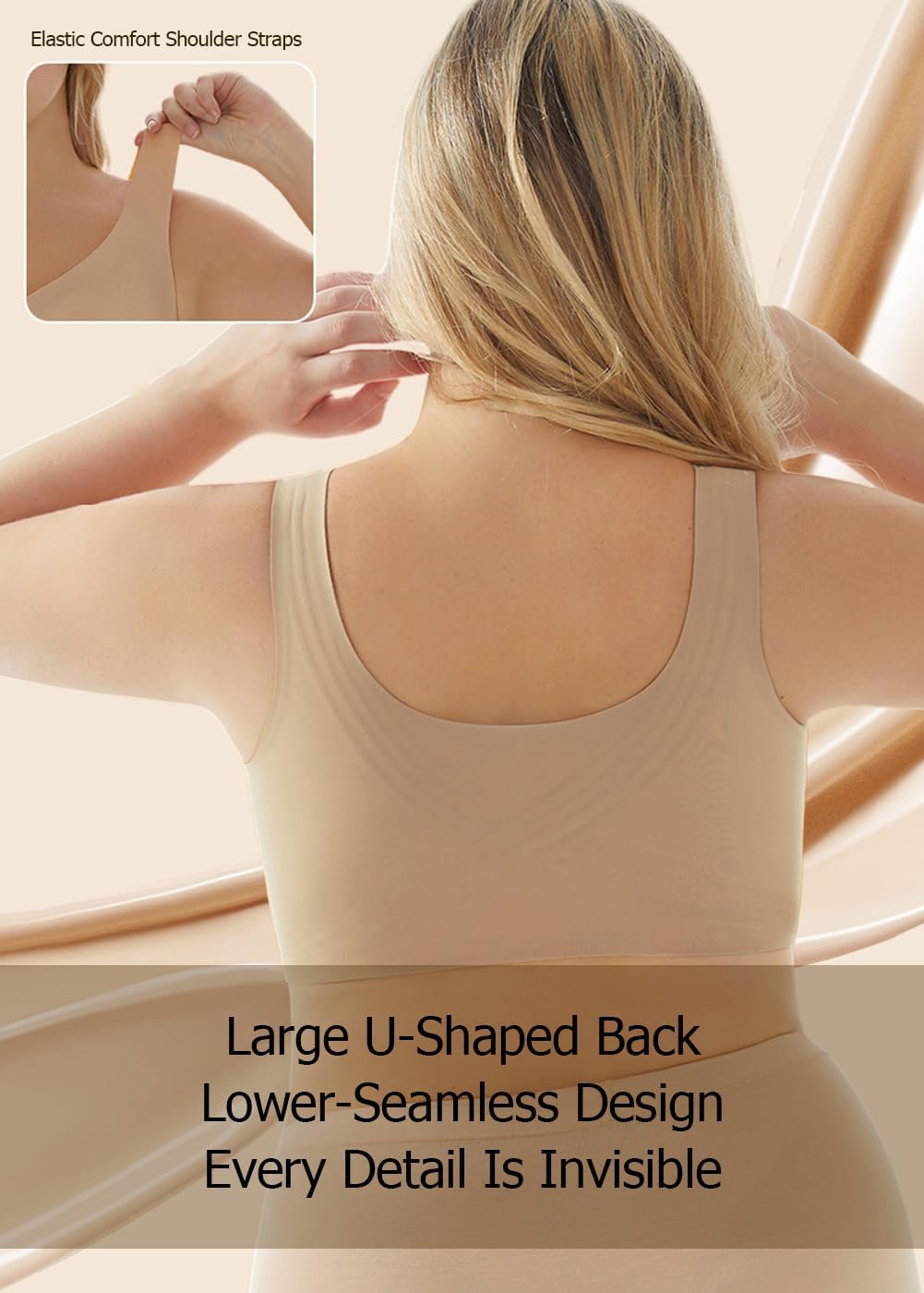 Jelly Bras for Women, Plus Size Wireless Bra -Seamless Full Coverage T-Shirt Bra, Streamline Push Up Gel Bras No Hook - Image 6