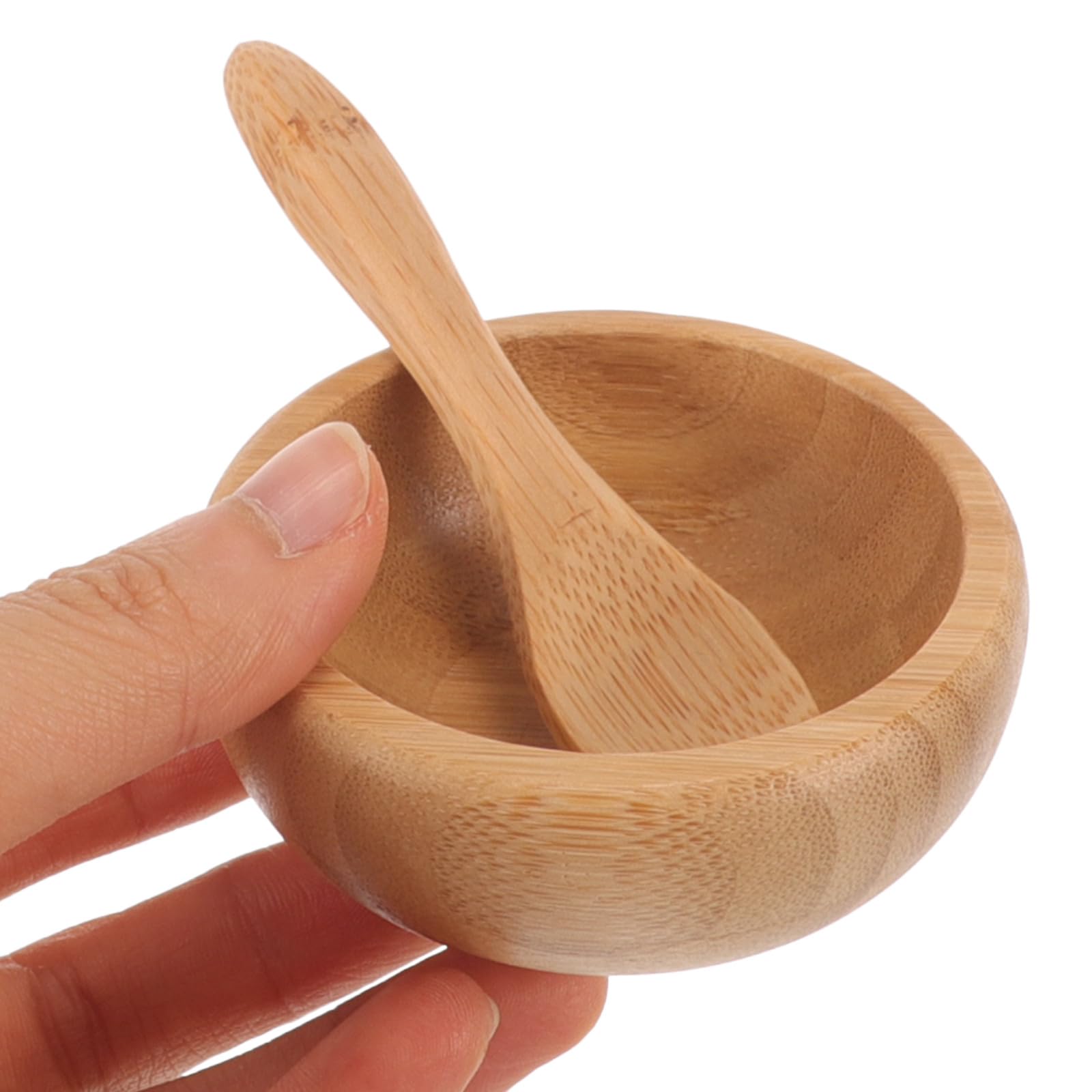 GANAZONO Set Maschere Viso in Legno Naturale Ciotola, Pennello, Bastoncino e Cucchiaio, Kit Completo per Preparazione Maschere Idratanti e Pulizia Viso a Casa e Salone Stili multipli
