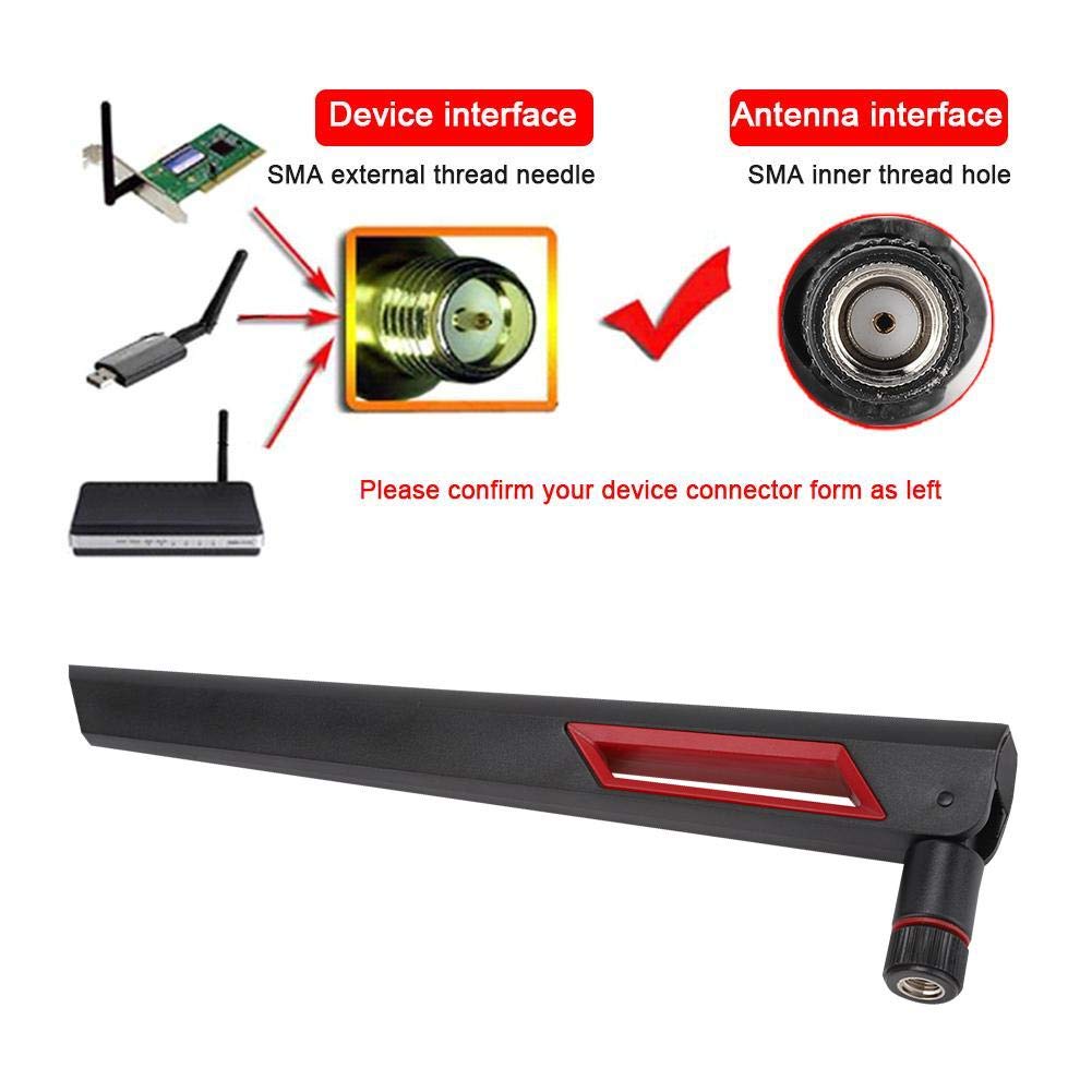 Antenna 3PCS, Antenna a Doppia Banda 2.4G/5.8G per AC68U/AC88U/AC66U, Antenna per Router Wireless ad Alto Guadagno 8DBi SMA, Adatta per LAN Wireless e Adattatore Router WiFi.