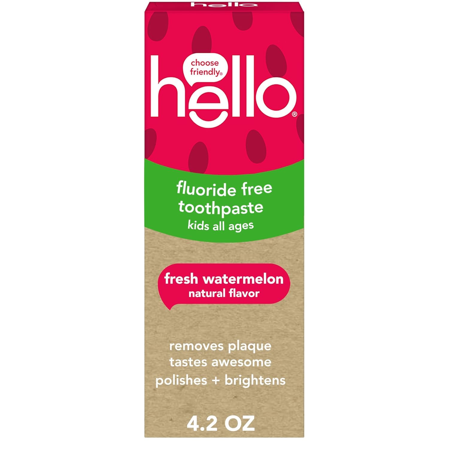 Kids Fluoride Free Toothpaste Natural Watermelon 4.2 Ounce | Oral Care, Natural Flavour, For Children, Fluoride Free, Watermelon Flavour-image-5