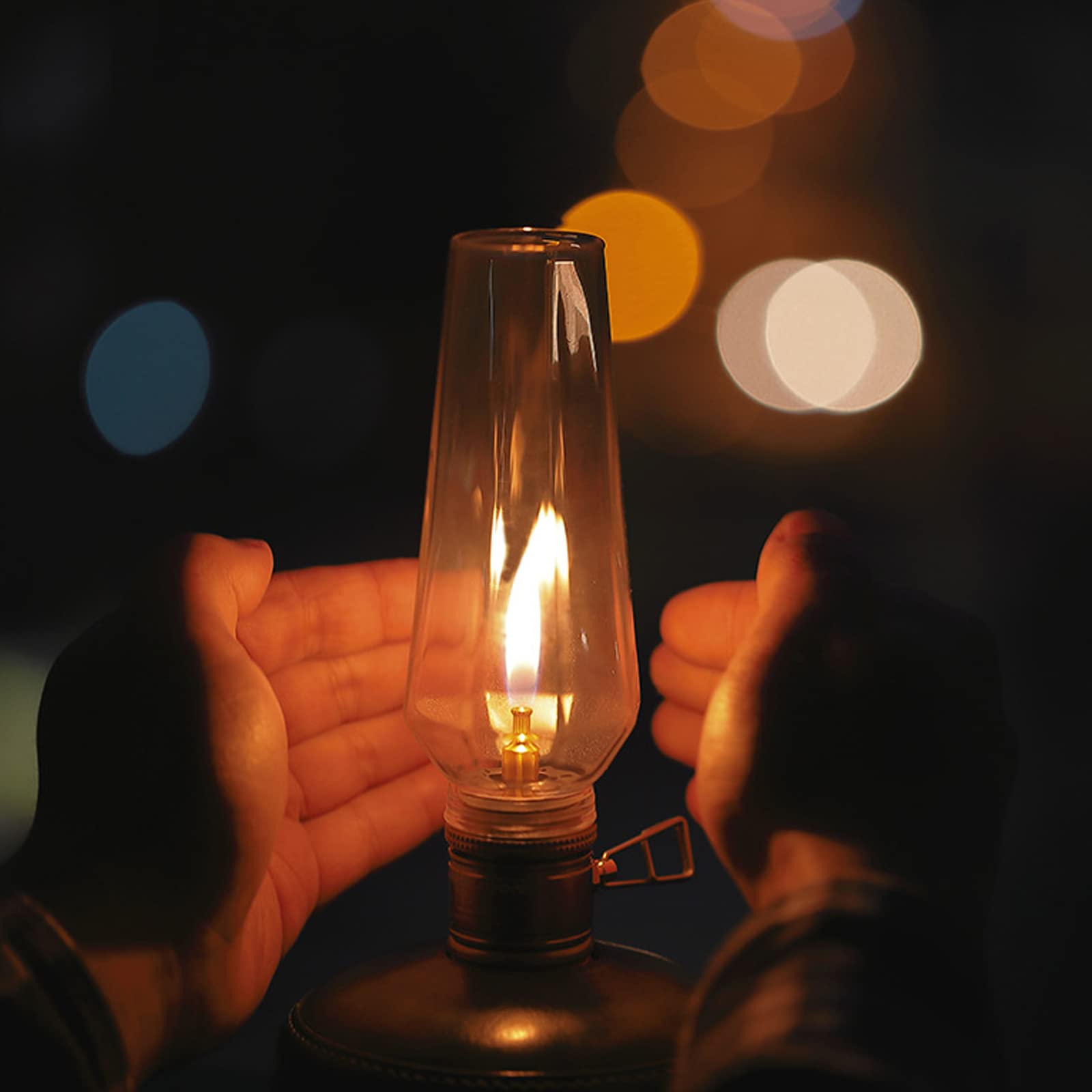 Campingmoon Coreless Candlelight Tente De Gazéification Lampe à Gaz Atmosphère Camping Lanterne à Gaz Avec Boîtier De Lanterne En Bois T-1
