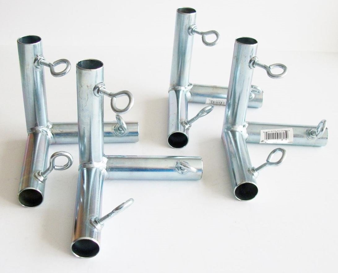 4pc x 3 Way (F3B) 1" FLAT CORNER CANOPY FITTINGS / BATTING CAGE