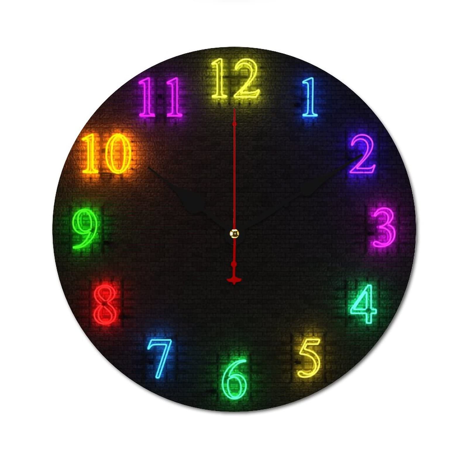Amazon.co.jp: 3Dカラー数々 ネオン 時計 壁掛け おしゃれ 直径25cm 非